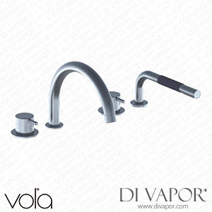 VOLA One-Handle Mixer 2x2500 with Swivel Spout 090E and Hand Shower T1 (SC12) Spare Parts