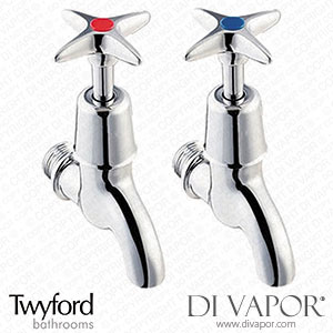 Twyford SOLA, 1/2 BIB TAPS,CROSS HEAD PAIR (SF2302CP) Spare Parts