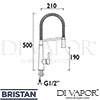 Bristan SFF PROSNK BN Mixer Spare Diagram