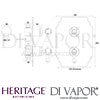 Heritage Glastonbury Recessed Shower Valve Only Dimensions