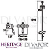 Heritage Glastonbury Shower Valve Top Outlet Dimensions