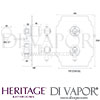 Heritage Glastonbury Concealed Shower Valve Dimensions