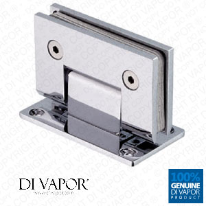 90 Degree Wall Mounted Shower Door Glass Hinge | Double Sided | Chrome Plated Stainless Steel | Square Edges
