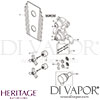 Heritage Gracechurch Shower Valve Spares Drawing