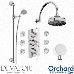 Orchard Winchester Concealed Thermostatic Mixer Shower with Wall Arm Slider Rail and Body Jets - SHK08A Spare Parts