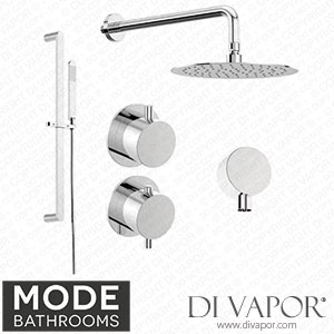 Mode Bathrooms SHKSET028A Hardy Round Twin Thermostatic Shower Set with Sliding Rail and Wall Shower Head Spare Parts