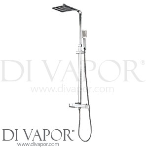 Vellamo SHOWER003 Reveal WRAS-Approved Modern Thermostatic Shower Set with Thin Fixed Head Spare Parts