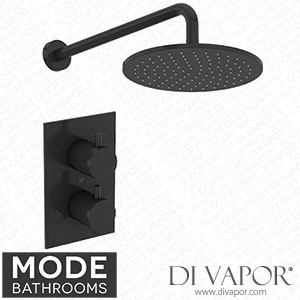 Mode Bathrooms SHSET071 Spencer Round Thermostatic Twin Valve Matt Black Shower Set Spare Parts