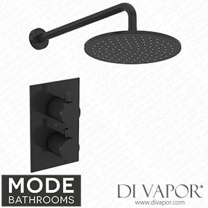 Mode Bathrooms SHSET071PACK Spencer Round Thermostatic Twin Valve Matt Black Shower Set Spare Parts