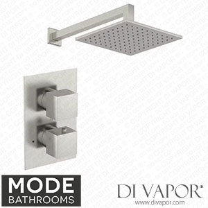 Mode Bathrooms SHSET072 Spencer Square Thermostatic Twin Valve Brushed Nickel Shower Set Spare Parts