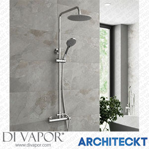 Architeckt SHWMIXRND001 Bathroom Shower Mixer Thermostatic Set Twin Head Chrome Round Set Spare Parts