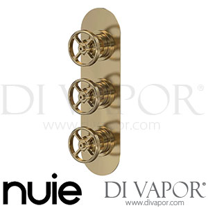 Hudson Reed SIWTR803 Revolution Industrial Triple Concealed Thermostatic Shower Valve with Diverter Brushed Brass Spare Parts