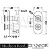 Hudson Reed Revolution Twin Concealed Shower Valve With Diverter Dimensions