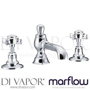 Marflow SJ402CPEH St James England Handle Three Hole Basin Mixer Colonial Spout Spare Parts