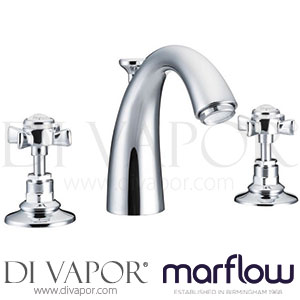 Marflow SJ404CPEH St James England Handle Three Hole Basin Mixer Classical Spout Spare Parts