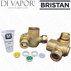 Bristan SKINLET-13 Pair of Isolating Elbow Assemblies for Opac Concealed Valves