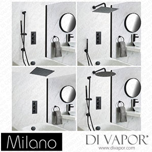 Milano SMLNBBMVL Nero Black Thermostatic Shower Bath System Spare Parts