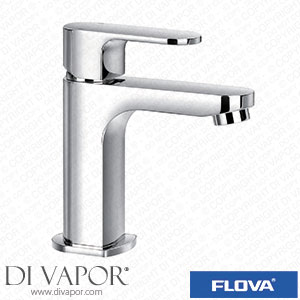 Flova SMSBAS Smart 147Mm Mono Basin Mixer with Slotted Clicker Waste Set Spare Parts