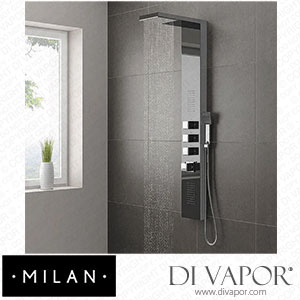 Milan SP005 Shower Tower Panel - Dark Chrome (Thermostatic) Spare Parts