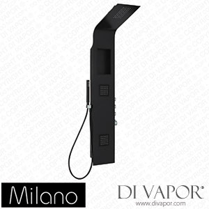 Milano SP1017BL Orton Modern Exposed Shower Tower Panel Black Spare Parts