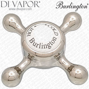 Burlington SP1622: Claremont Valve Handle 1 (Single) Nickel Finish for AF3S NKL & TF1S NKL & TF2F NKL