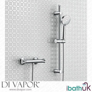 iBathUK SP5104 Round Chrome Thermostatic Shower Mixer Valve Adjustable Riser Rail + Multi-function Handset Spare Parts