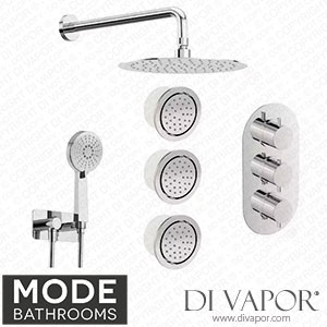 Mode Bathrooms SPASET03 Spa Complete Round Thermostatic Triple Shower Valve with Diverter Spare Parts