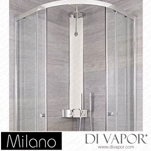 Milano SPCM150 Astley Modern Thermostatic Exposed Corner Shower Tower Panel Chrome Spare Parts