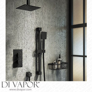 Arezzo Matt Black Square Thermostatic Shower Pack with Head + Slider Rail Kit - SQ5BLKPK Spare Parts