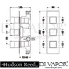 Hudson Reed Square Shower Valve Dimension