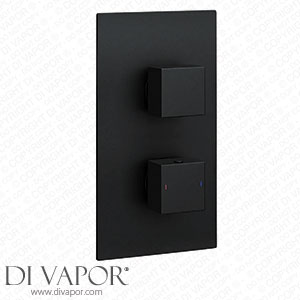 Arezzo Square Modern Concealed Twin Shower Valve - Matt Black - SQV21BLACK Spare Parts