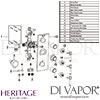 Heritage Somersby Recessed Shower Valve Integral Twin Stopcocks Spare Parts Drawing