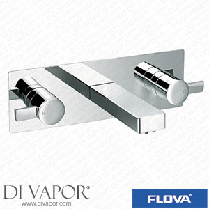 Flova ST3HWMBAS Str8 3-Hole Concealed Basin Mixer with Slotted Clicker Waste Set Spare Parts