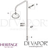 Heritage Shower Deluxe Fixed Kit Rose Dimensions