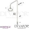 Heritage Shower Deluxe Fixed Kit Rose Dimensions