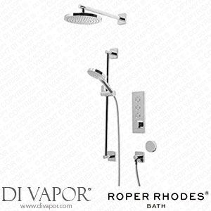 Roper Rhodes SVSET159 Event-Click Round Triple Function Push Button Shower System with Shower Head Riser Rail Handset and Bath Filler Spare Parts