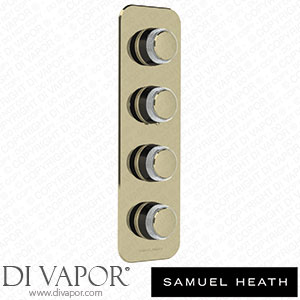 Samuel Heath T1006-CCR-B51 Trim Set for V606-Is Thermostatic Valve - 3 Separate Flow Controls with 4Th Open Outlet Spare Parts