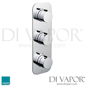 VADO TAB-128/2-ALT-C/P Tablet Altitude Vertical Concealed 2 Outlet, 3 Handle Thermostatic Shower Valve Spare Parts