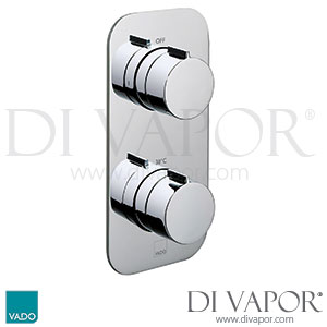 VADO TAB-148-ALT-TRIM Trim Kit Tablet Altitude Vertical Concealed 1 Outlet, 2 Handle Thermostatic Shower Spare Parts