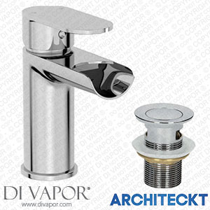 Architeckt TAPB031SET1 Bathroom Waterfall Mono Basin Mixer Tap Waste Round Lever Handle Spare Parts