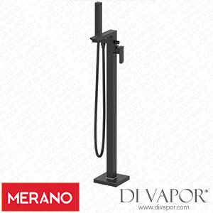 Merano TAPBFSSQBLK Modern Freestanding Shower Bath Mixer Tap Spare Parts