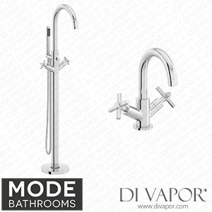 Mode Bathrooms TATPACK01 Tate Basin and Freestanding Bath Tap Pack Spare Parts