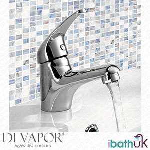 iBathUK TB114 Chrome Basin Sink Monobloc Mixer Tap Small Modern Bathroom Lever Tap Spare Parts