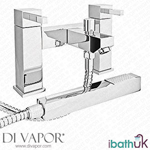 IBathUK TB24 Square Bath Filler Mixer Tap with Modern Bathroom Hand Held Shower Head Spare Parts