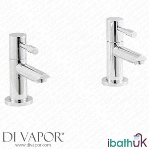 iBathUK TB3011 Pair of Hot and Cold Basin Sink Mixer Tap Chrome Bathroom Tap Spare Parts