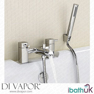 iBathUK TB65 Square Bath Filler Mixer Tap with Modern Bathroom Shower Head Spare Parts