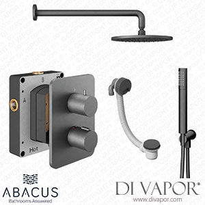 Abacus Shower Pack 6 Round Matt Anthracite TBKT-25-8666 Spare Parts