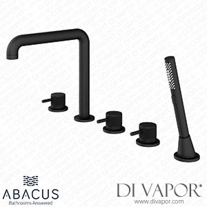 Abacus TBTS-445-3222 Iso Pro Matt Black 5 Hole Deck Mounted Bath Shower Mixer Tap Spare Parts