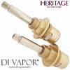 Heritage Bathrooms Dawlish Gold Bath Tap Cartridge Pair TDCG7726