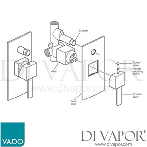 Vado TE-147 Te Concealed Shower Valve with Diverter Spare Parts